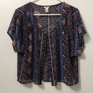 Forever 21 patterned chiffon top